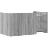  Stolić za kavu siva boja hrasta 100x50x50 cm od drva | shoptok.hr