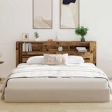  Glava kreveta s ormarićem Staro drvo 220 x 18,5 x 102,5 cm | Eponuda.com