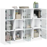  Regal za knjige s vratima bijeli 136 x 37 x 109 cm drveni | shoptok.hr