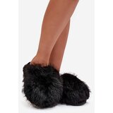 Boto Furry Women's Slippers Black Iseline | Shoptok.si
