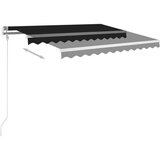 vidaXL Ročno zložljiva tenda z LED lučmi 3,5x2,5 m antracitna | Shoptok.si