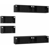  Set TV komoda 6 kom. Crni hrast Konstruirano drvo | shoptok.hr