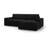 Micadoni Črna raztegljiva kotna sedežna garnitura (desni kot) Jodie – Home | Shoptok.si