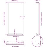  Noge za barski stol U-oblika 2 kom Bijele 60 x (110-111) cm Čelik | shoptok.hr