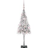 vidaXL Božično drevo med 150 LED z stojalom Bela 120 cm PE in jeklo | Shoptok.si