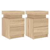 Maison Chic Dvo delni komplet Nočne omarice - Nočne mize z LED lučkami sonoma hrast 35x39x55 cm, (21687084) Cene