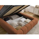 Bobochic Paris Oranžna oblazinjena zakonska postelja s prostorom za shranjevanje z letvenim dnom 180x200 cm Denali – | Shoptok.si