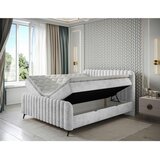 MID.YOU POSTELJA Z VZMETNICO 180 cm x 200 cm , les, tekstil, leseni material svetlo siva | Shoptok.si