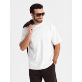 Ombre Men's LOOSE FIT T-shirt with pocket - beige