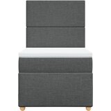  Krevet s oprugama i madracem tamnosivi 90 x 190 cm od tkanine | shoptok.hr