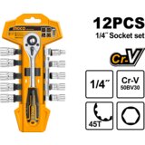 Ingco 12-delni set nasadnih ključeva 1/4” HKTS14122 Cene
