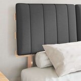  Krevetni okvir s tapiciranim uzglavljem Tamno siva 120 x 190 cm | shoptok.hr