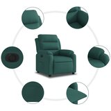  Električni naslonjač od tkanine tamnozeleni | shoptok.hr