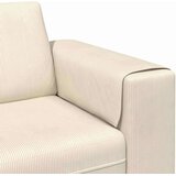 Kavč krema 250 x 77 x 76 cm Žametna tkanina | Shoptok.si