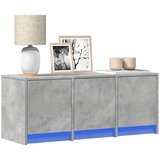 vidaXL TV omarica z LED betonsko siva 97x34x40 cm inženirski les | Shoptok.si
