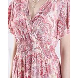 Resti Patterned pink women's midi dress Clothing | Shoptok.si