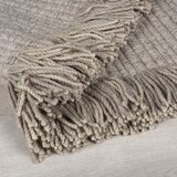 Flair Rugs Siva ročno tkana preproga iz mešanice volne 160x230 cm Rene Fringed Ribbed – | Shoptok.si