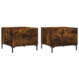  The Living Store Klubske mizice 2 kosa dimljeni hrast 50x50x40 cm inženirski les - Klubska Mizica, (21445316) | Shoptok.si