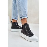 Boto Women's High Top Sneakers On Platform Black Averira | Shoptok.si