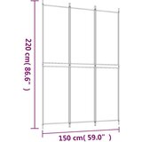 Sobna pregrada s 3 panela antracit 150 x 220 cm od tkanine | shoptok.hr