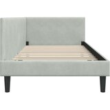  Kutni okvir kreveta Svijetlo siva 100 cm x 200 cm Baršun | shoptok.hr