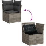  Set od 10 komada vrtnih kauča s jastučićima sivi poli ratan | shoptok.hr