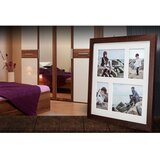 Styler Temno rjav okvir za 4 fotografije Narvik, 39 x 39 cm | Shoptok.si