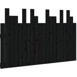 Maison Chic stensko posteljno vzglavje - vzglavna omarica - nočna omarica črno 127,5x3x80 cm trdna borovina, (21706972) | Shoptok.si