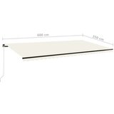  Tenda na ručno uvlačenje s LED svjetlima 600x350 cm krem | shoptok.hr