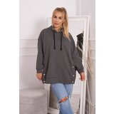 Kesi Insulated sweatshirt with grpahit press studs | Shoptok.si