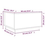  Stolić za kavu sivi 60 x 50 x 35 cm od masivne borovine | shoptok.hr