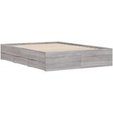 vidaXL Posteljni okvir s predali siva sonoma 120x190 cm inženirski les | Shoptok.si