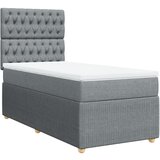 Maison Chic Box spring postelja - Vzmetna postelja z vzmetnico svetlo siva 90x200 cm blago SL11268, (21908800) | Shoptok.si