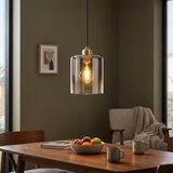 Luster na lanku LIAH 1xE27/15W/230V zlatna/dimljeno-smeđa | Eponuda.com