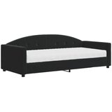  Dnevni krevet s madracem crni 90 x 190 cm baršunasti | shoptok.hr