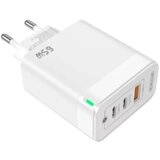 Jellico hišni polnilec adapter C79 220V Gun Quick Charge PD 65W vhod 1x USB A in 2x Type C bel Cene