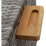 Poli Vrtna škatla svetlo siva 120x65x61 cm poli ratan | Shoptok.si