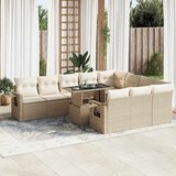 vidaXL 11-dijelni set vrtnih sofa od poliratana s jastucima bež | shoptok.hr