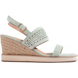 Shelvt Green women's wedge sandals | shoptok.hr