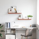  Polica na zidu 2 pcs Crvena 80 x 23,5 x 4 cm Konstruirano drvo | shoptok.hr