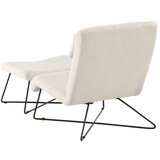 Venture Home lounge fotelja s tabureom Laconia, bijela | shoptok.hr
