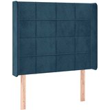  Uzglavlje s ušima tamnoplavo 103x16x118/128 cm baršunasto | Eponuda.ba