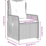  Set za Jelo za Vrt od 7 Dijelova Crni Polu Ratan | shoptok.hr