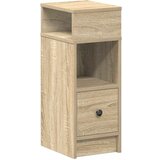 vidaXL Nočna omarica z predalom sonoma hrast 25x31x66 cm | Shoptok.si