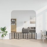  Vrata za pse 6 pcs Crna 60 x 60 cm Cinkani čelik | shoptok.hr