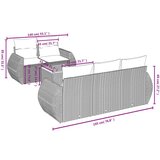  6-dijelni set vrtnih sofa s jastucima bež od poliratana | shoptok.hr