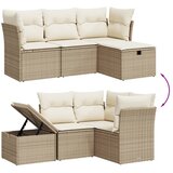  4-dijelni set vrtnih sofa s jastucima bež od poliratana | shoptok.hr