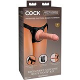 King Cock Elite za početnike - dildo na štipaljku s pojasom (prirodni) Cijene