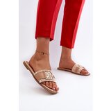 Boto Shiny Women's Flip Flops with Embellishment Beige Taleci | ePonuda.com