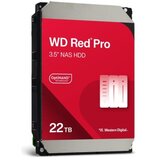 Western Digital WD Red Pro NAS 22 TB, notranji 3,5'' SATA 6Gb/s trdi disk (HDD), 7200 RPM, 512 MB predpomnilnika, zasnovan za delovanje 24x7, v bulk pakiranju | Shoptok.si